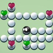 complete the maze by reaching all the hearts
