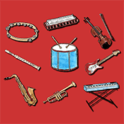 determine the cost of each musical instrument